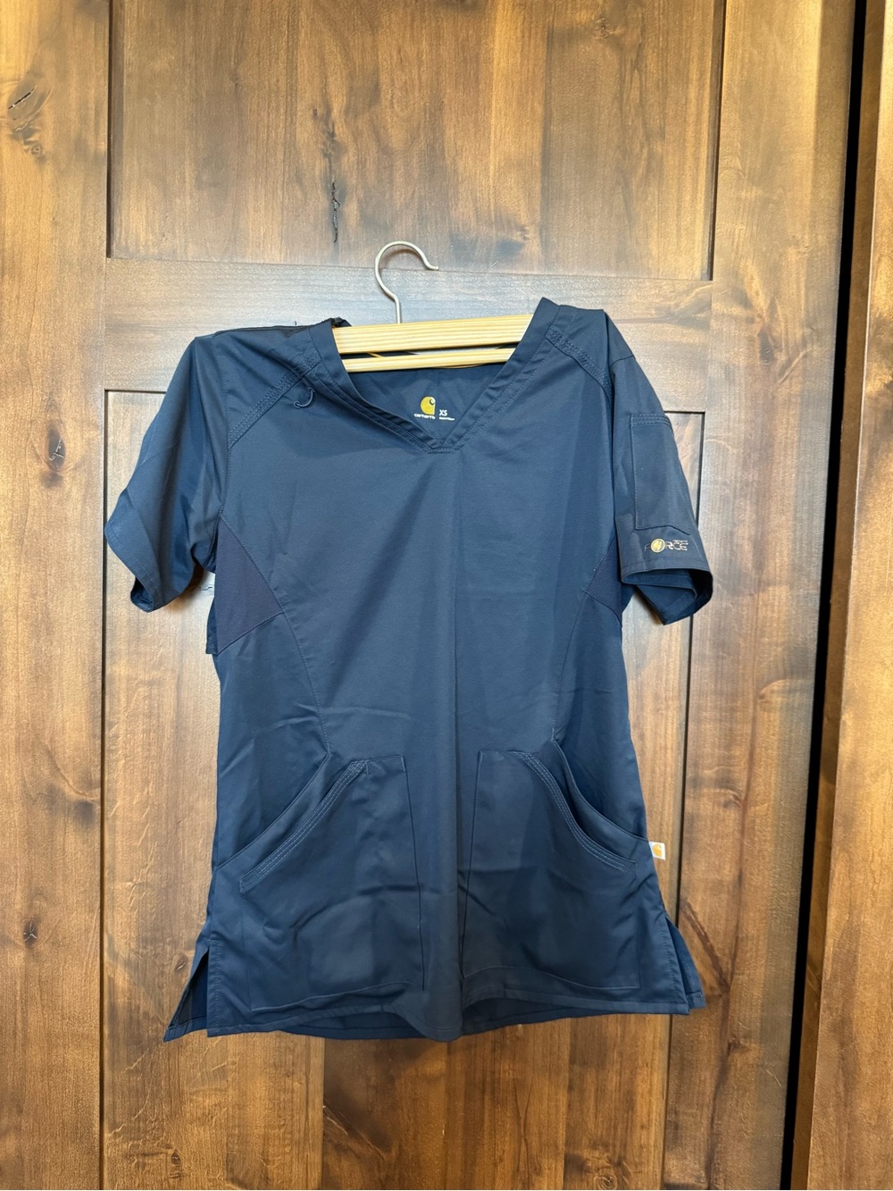 Carhartt Dark Navy V-Neck Work Scrub Top